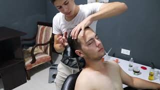 ASMR PROFESYONEL BARBER Watch Relax HEAD FACE chest MASSAGE THERAPY #ASMR