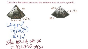 Geometry 11.3 Surface Areas of Pyramids and Cones
