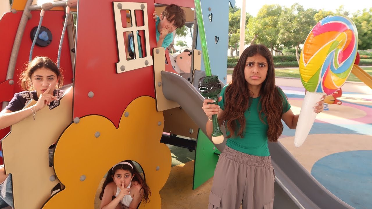 Heidi and Siblings Play Fun Hide and Seek Game at the Playground - YouTube