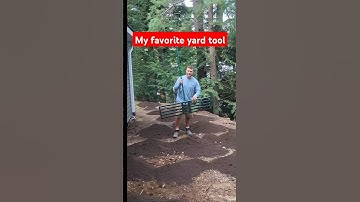 My favorite yard tool, leveling rake is perfect 4 spreading top soil #diy #lawncare #yardwork #tools