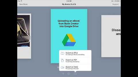 Exporting an eBook from Book Creator to Google Drive