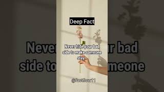 🚫🚫never hide your bad side to make...#short