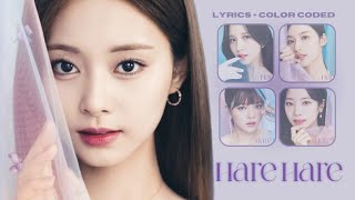 TWICE - HARE HARE | Color Coded Lyrics! | LYRICS_WORLD