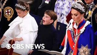 Prince Louis yawns at King Charles III's coronation ceremony