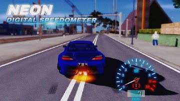 SHARE ‼️ NEON DIGITAL SPEEDOMETER FOR GTA SA MOBILE/ANDROID || FLEKZ SA