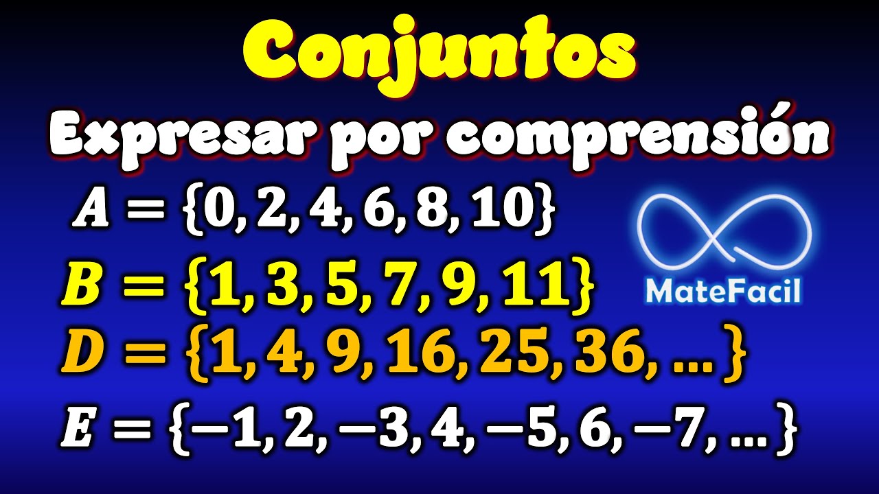 01. Escribir por Comprensión los Conjuntos (Usando Proposición) - YouTube