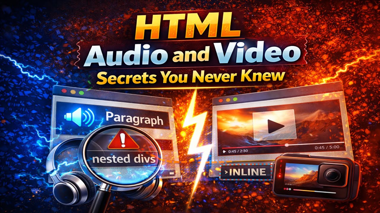 HTML Audio and Video Secrets You Never Knew | HTML Tutorial #12 (2025 ...
