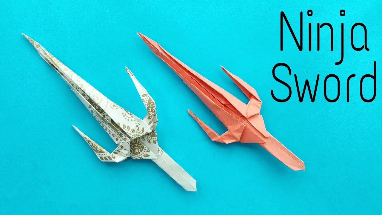 Ninja Sword Sai Weapon Origami Tutorial by Paper Folds YouTube