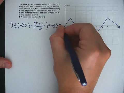 Calculus: Distance, Displacement, Piecewise Function - YouTube