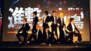 Video thumbnail of "【夜莺军团9人】Shingeki no kyojin “No Name” 威風堂々【 踊ってみた】"