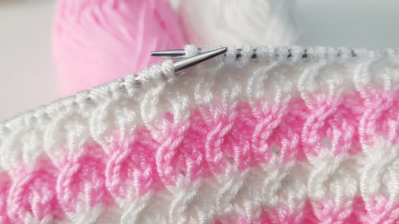 ✔️Üç günde yelek hırka örün o kadar kolay 💕iki renkli örgü modeli