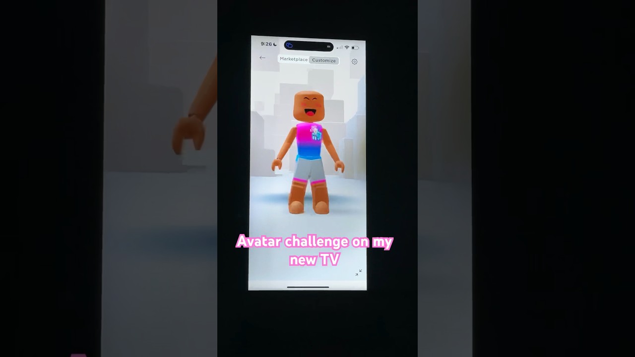 Avatar challenge on my NEW tv 🤩 #roblox #robloxshorts #SHORTS
