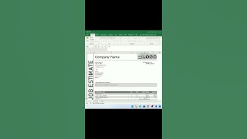Excel job estimate template, Google sheets estimate template, instant download