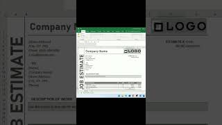 Excel job estimate template, Google sheets estimate template, instant download