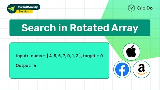 Search in Rotated Sorted Array | Java | Master DSA Interview Questions