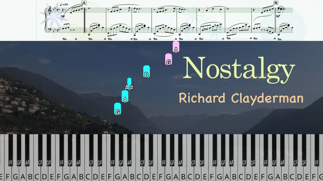 Nostalgy - Richard Clayderman Piano Sheet Music - YouTube