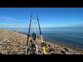 fishing one of Englands most famous beaches..