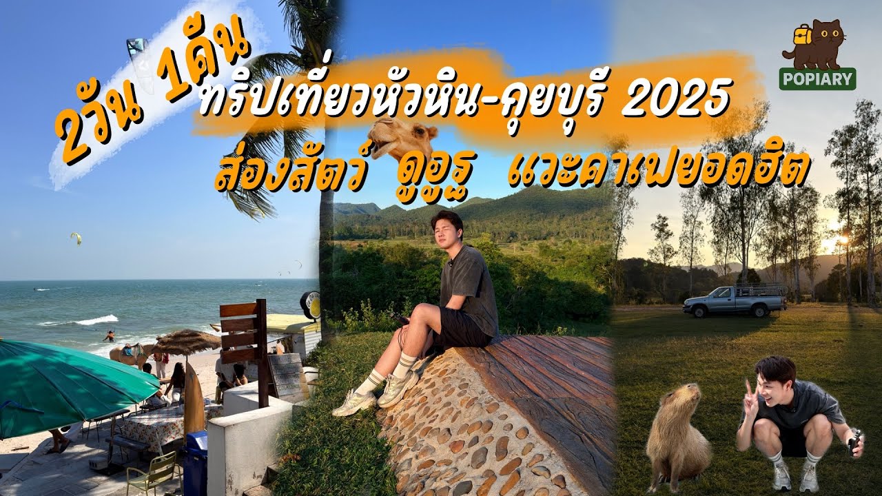 ทริปเที่ยวหัวหิน-กุยบุรี 2025: ส่องสัตว์ป่า ดูอูฐ แวะคาเฟ่ยอดฮิต 2 วัน 1 คืน