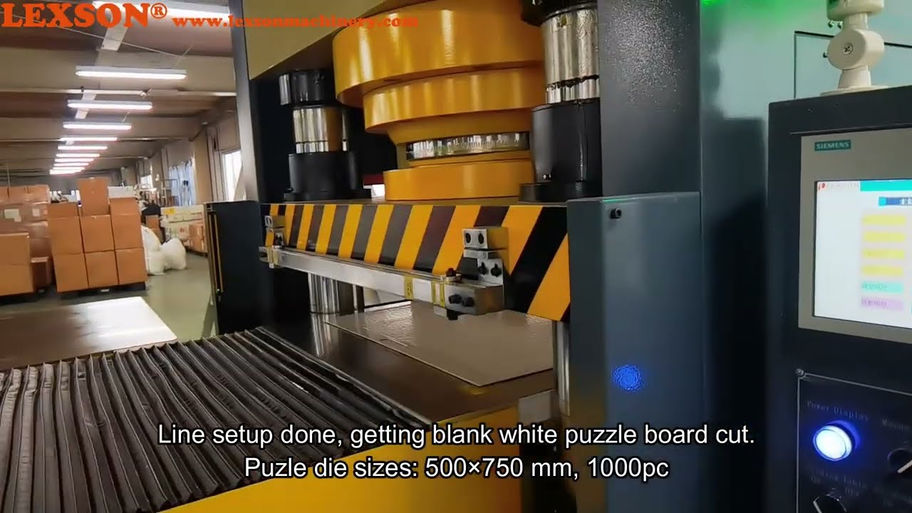 Setting Up LEXSON-A01-600 Ton Puzzle Making Machine & Jigsaw Puzzle Press Cutting  Machine In Japan 