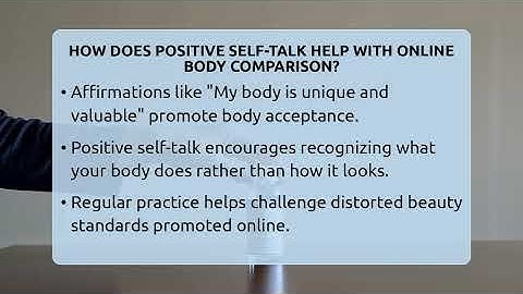 How Does Positive Self-talk Help With Online Body Comparison? - Inside Body Image