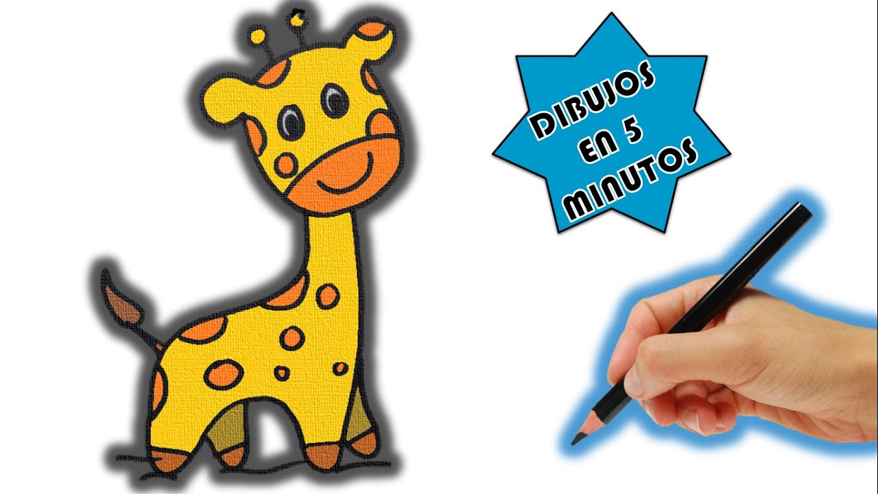 Como Dibujar Una Jirafa Fácil Para Colorear Cuaderno De Dibujo Para