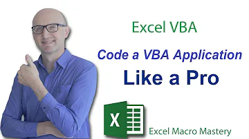 How to Design and Code an Excel VBA Application Like a Pro