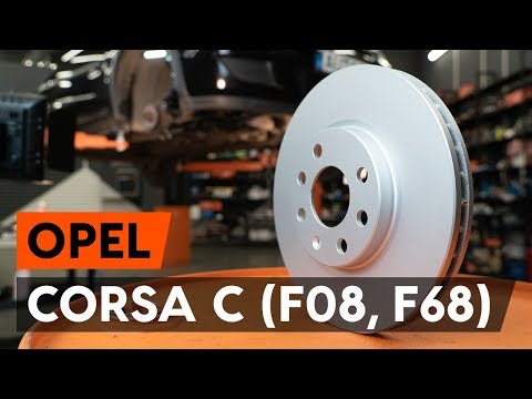 Как заменить передние тормозные диски на OPEL CORSA C (F08, F68) [ВИДЕОУРОК AUTODOC]