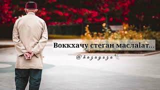 (Воккхачу стеган хьекъале маслаIат) - хаза дийцар