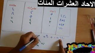 الاحاد العشرات المئات | الاعداد حتى 1000