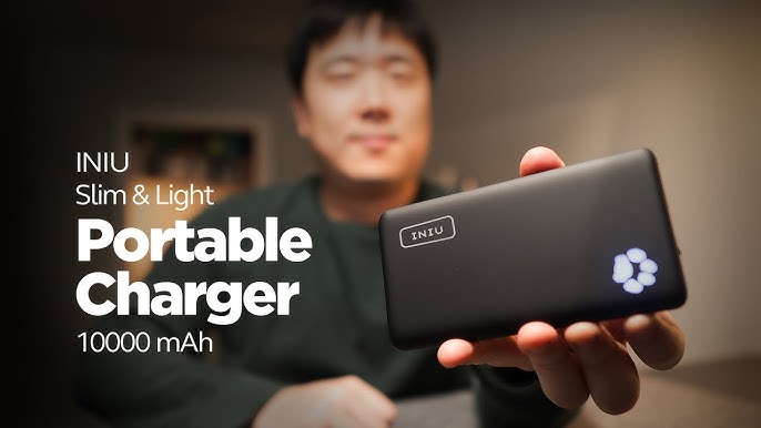 New INIU Power Bank, 10500mAh Slimmest USB C Portable Charger