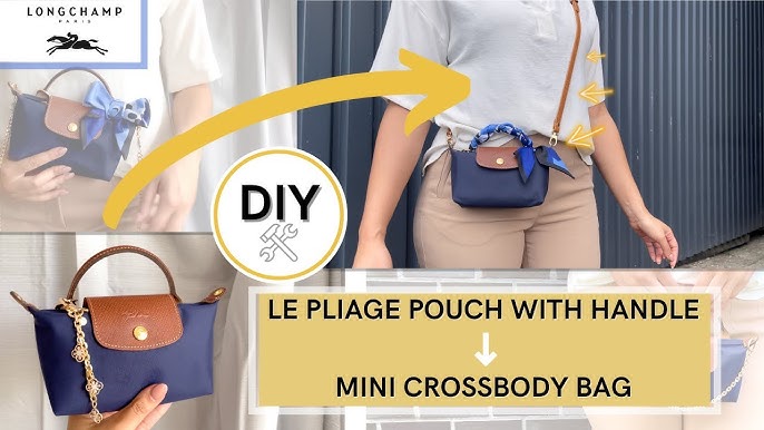 I TURNED THIS LONGCHAMP POUCH INTO A MINI CROSSBODY BAG 