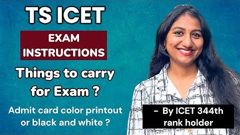 TS ICET Exam Instructions || Things to carry for the exam
