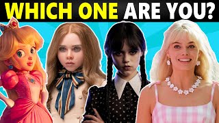 Which Character Are You? (Personality Test for Girls) Wednesday, Barbie, M3GAN or Princess Peach