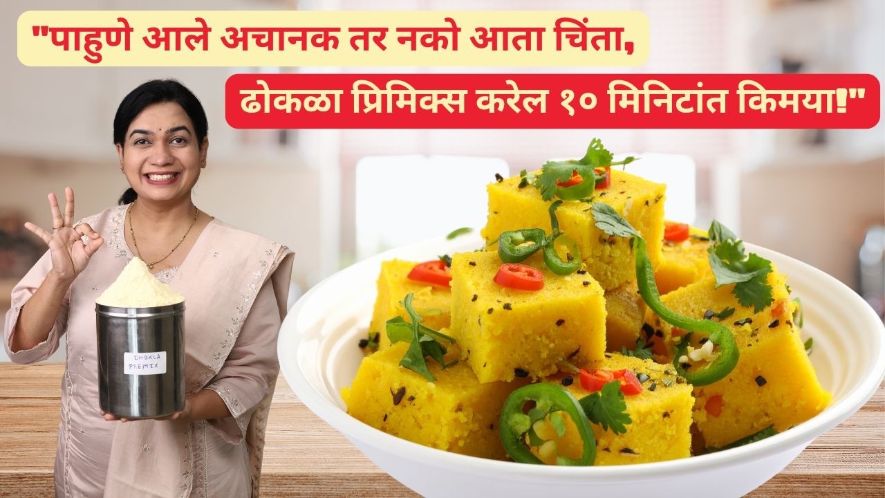 ३ महिने टिकणारे डाळ तांदूळ ढोकळा प्रीमिक्स | १००% जाळीदार ढोकळा ।10 मिनिटात Dhokla Premix Recipe