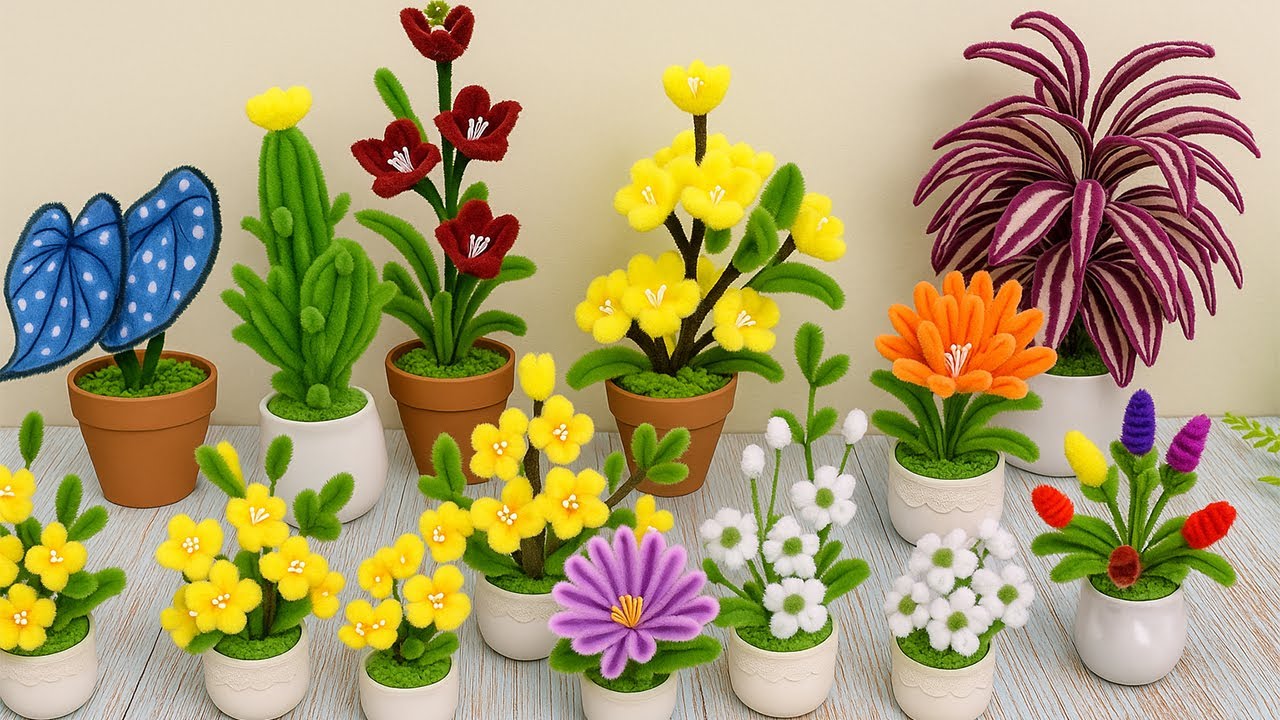 🌸 You’ve NEVER Seen Pipe Cleaner Flowers Like THIS! 😱 5 Easy DIY Ideas You’ll Fall in Love With!