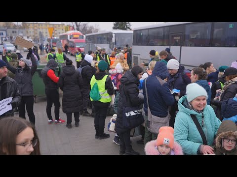 დევნილები უკრაინა-პოლონეთის საზღვარზე