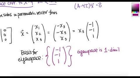 Eigenvalues and Bases for Eigenspaces