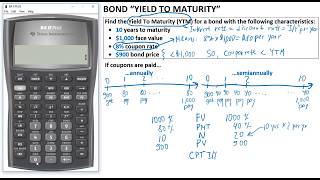 Find Bond YTM  - annual vs semiannual coupons