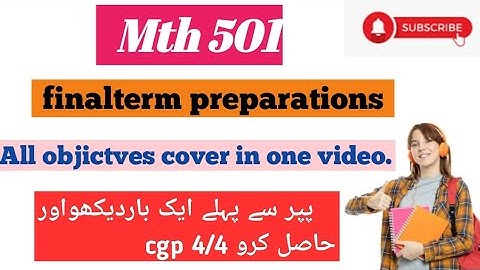 Mth501 final term preparations 2025||Mth501 final term Objictves preparations 2025|| #mth501#2025