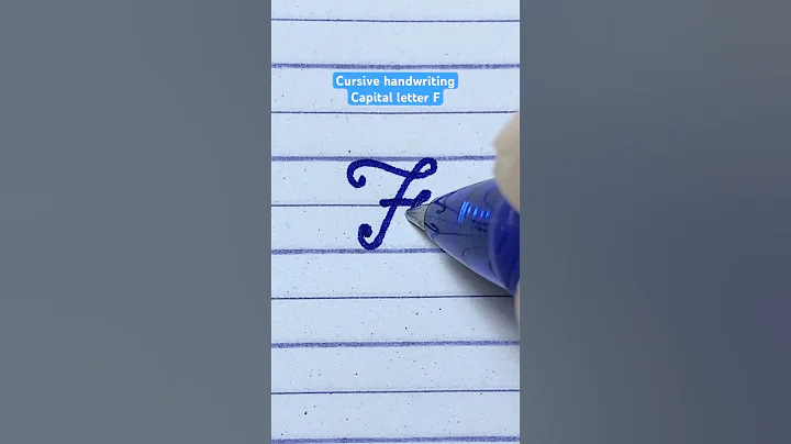 How to write Capital letter F in cursive | Cursive Writing | Cursive handwriting practice #shorts
