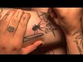 tattooing myself step by step (stick and poke method)