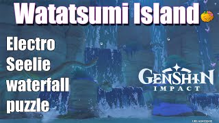 Watatsumi Island electro seelie waterfall puzzle 3 lightning