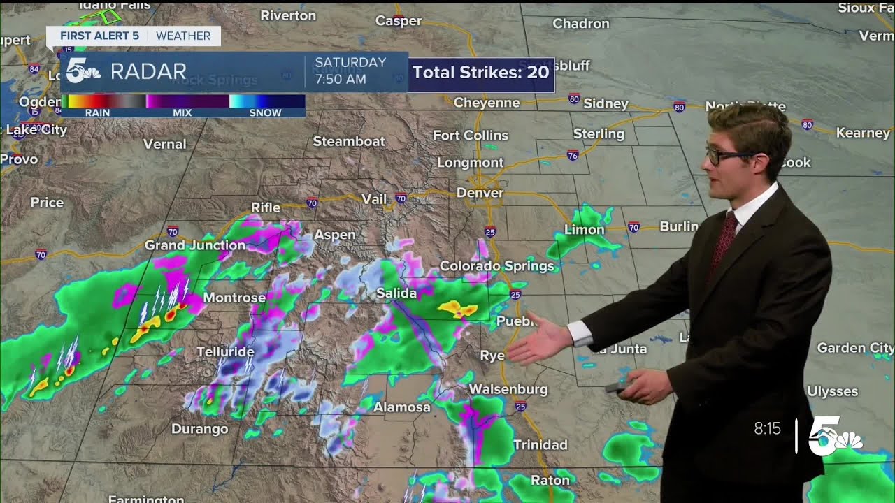 Showers and thunderstorms on Saturday in southern Colorado - YouTube