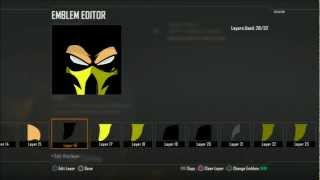 Black Ops 2 Scorpion Mortal Kombat Emblem - Bo2 Emblem Editor Creator Tutorials Episode 2
