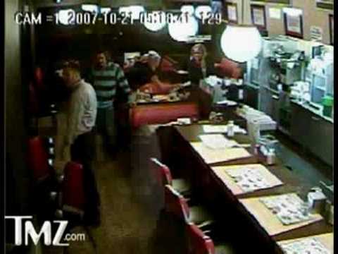 Kid Rock Waffle House Fight Caught On Cctv Youtube