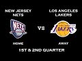 NBA 2K10 Gameplay New Jersey Nets Vs Los Angeles Lakers 1st 2nd Quarter 