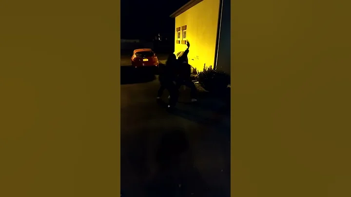White girl in heals beats Tall black kid