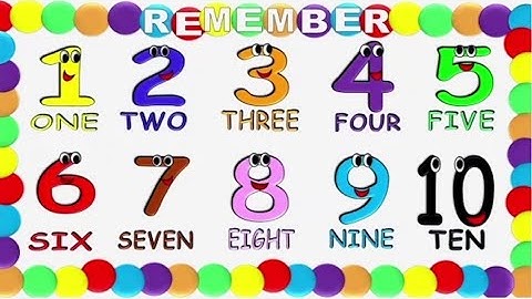 Number Names ll From 1 to 10 ll make your children learn number Names