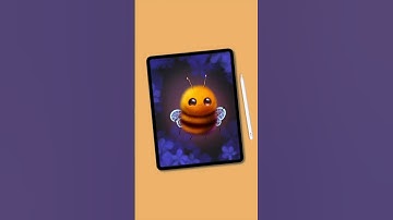 Fluffy bee in Procreate🐝 #procreate #digitalarttutorial