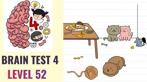 🧠 Brain Test 4 Level 52 | One of my cats feels lonely help please | Walkthrough